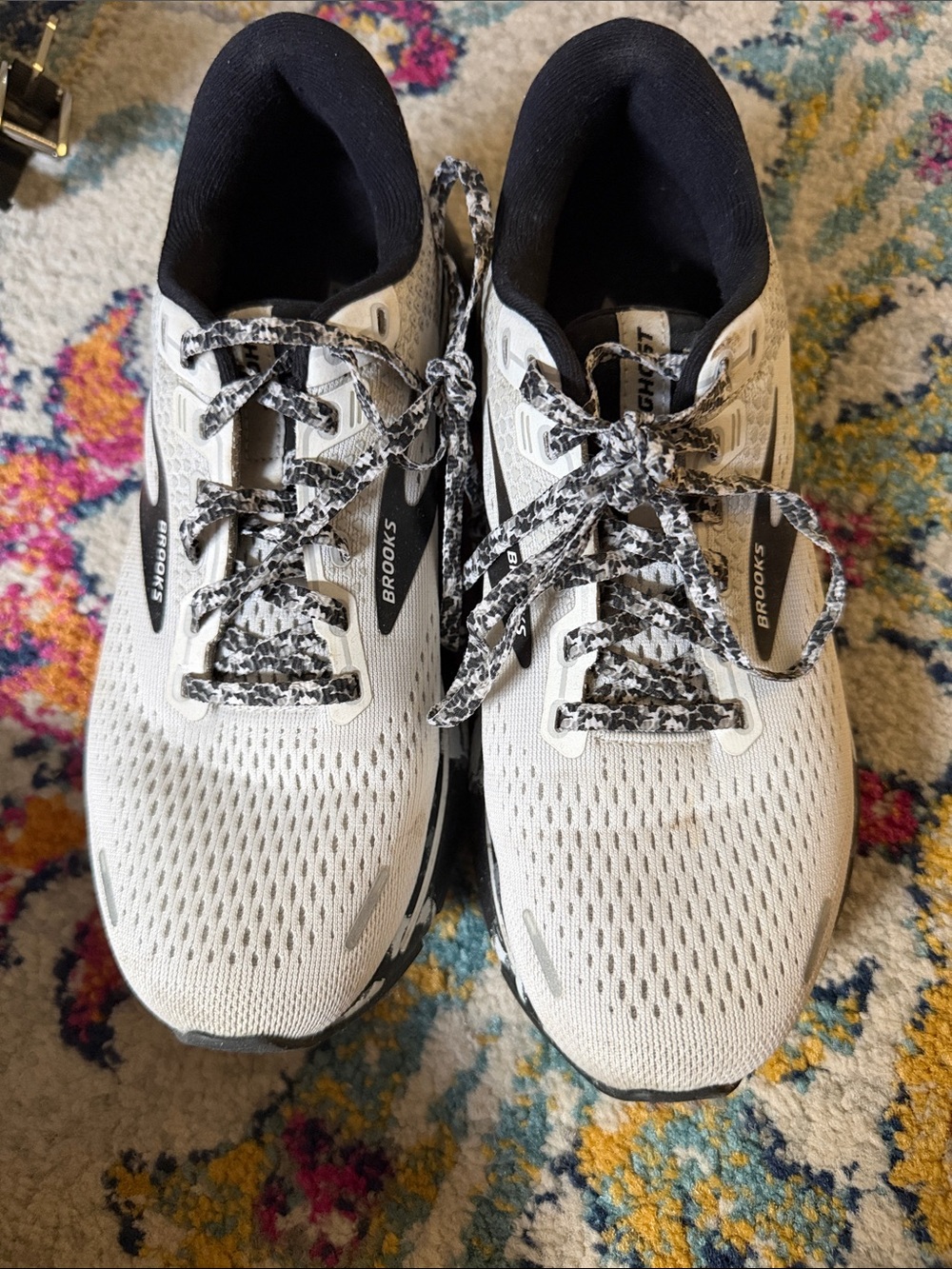 Brooks Ghost Women's White and Black Running Sneakers